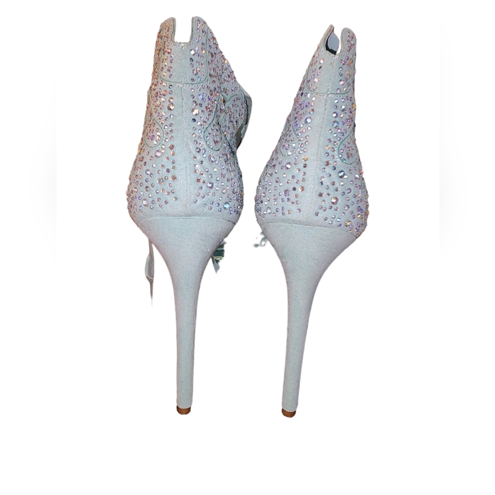 Giani Bini Platinum Collection light blue, sparkly, stilettos - Picture 4 of 7